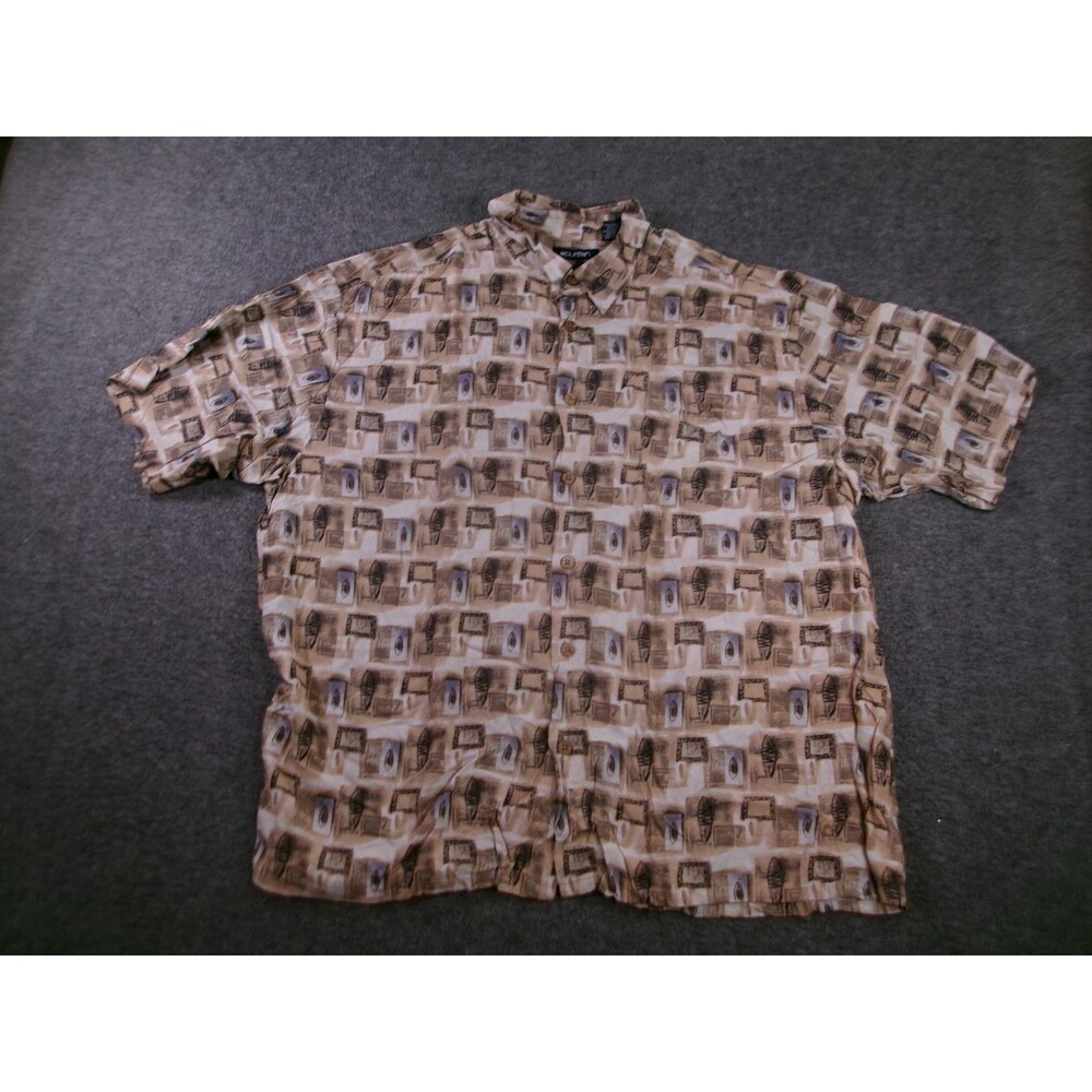 Puritan Shirt Men Small XXL Aztec Hawaiian Aloha Tropical Resort Short Sleeve